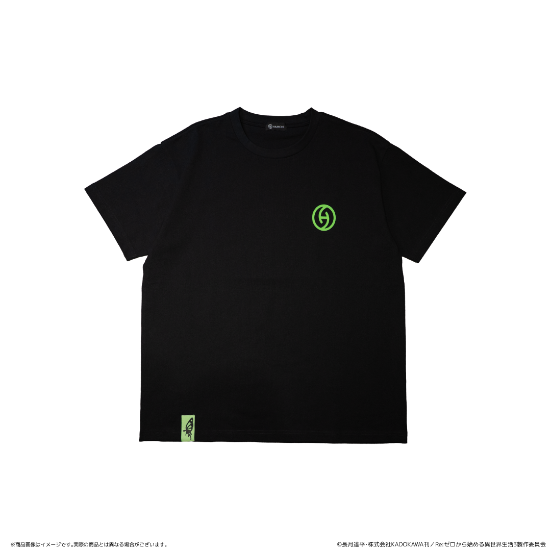 Re:ゼロから始める異世界生活 | AMICIS エキドナTシャツ 黒 Re:ゼロから始める異世界生活 | AMICIS エキドナTシャツ 黒