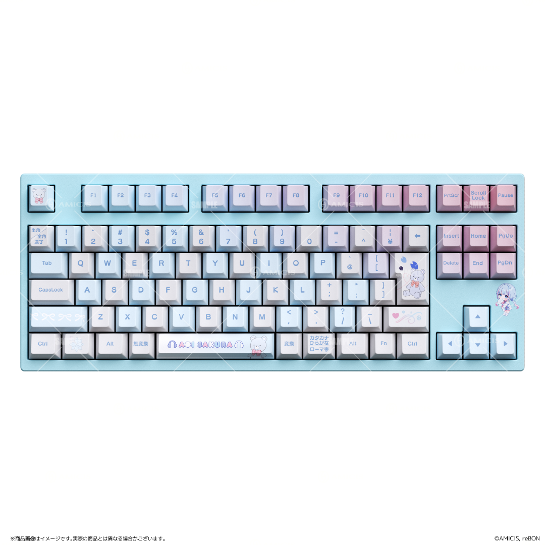 碧依さくら × AMICIS　ゲーミングキーボード 80HE 日本語配列