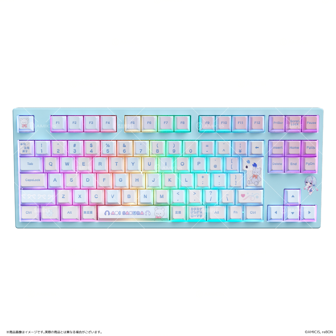 碧依さくら × AMICIS　ゲーミングキーボード 80HE 日本語配列