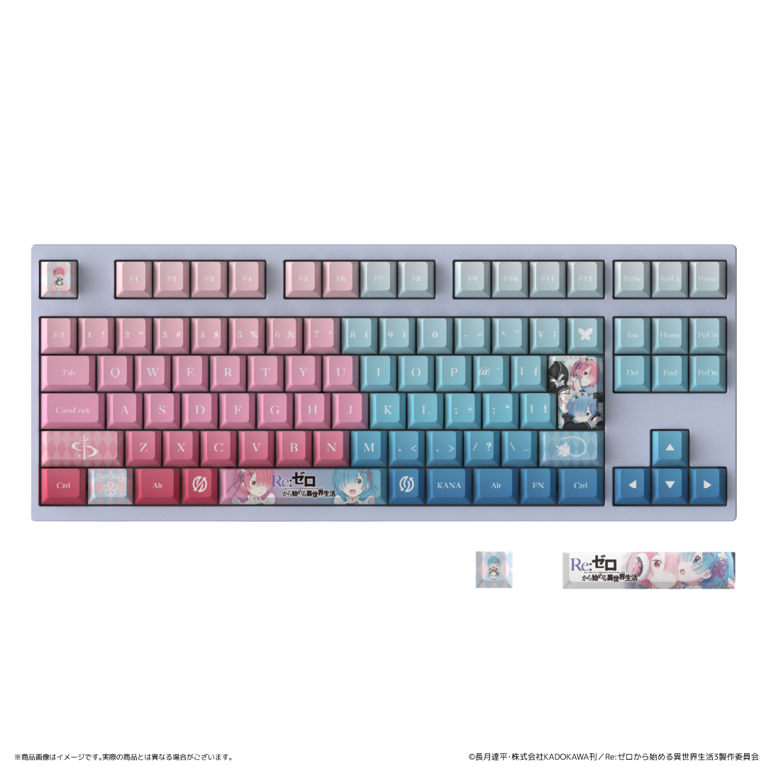 Re:ゼロから始める異世界生活 | AMICIS ゲーミングキーボード 80HE 日本語配列 ラム&レムEdition