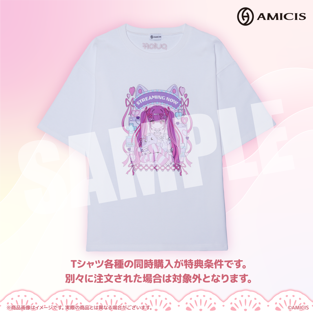 猫理論 Tシャツ "streaming now”