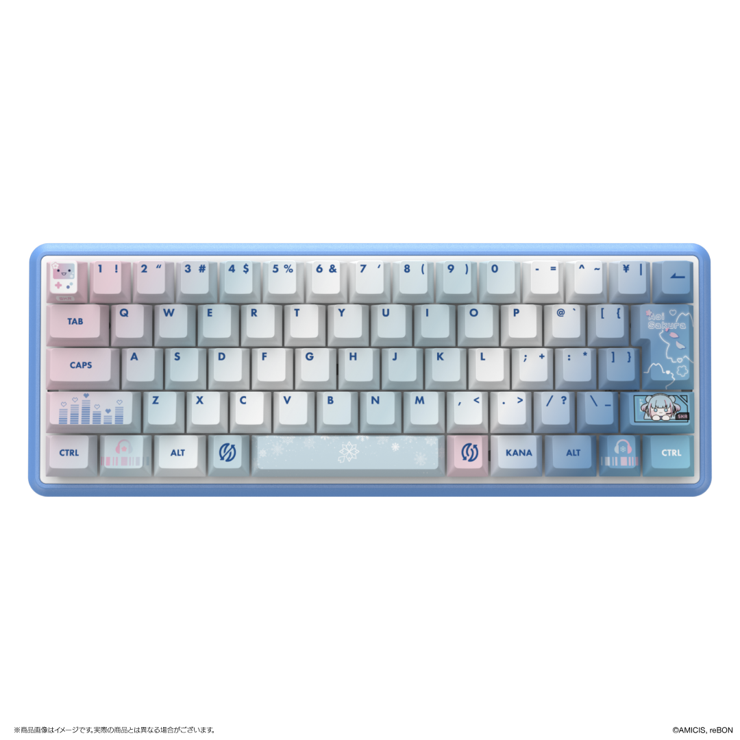 碧依さくら × AMICIS ゲーミングキーボード 60HE V2 日本語配列
