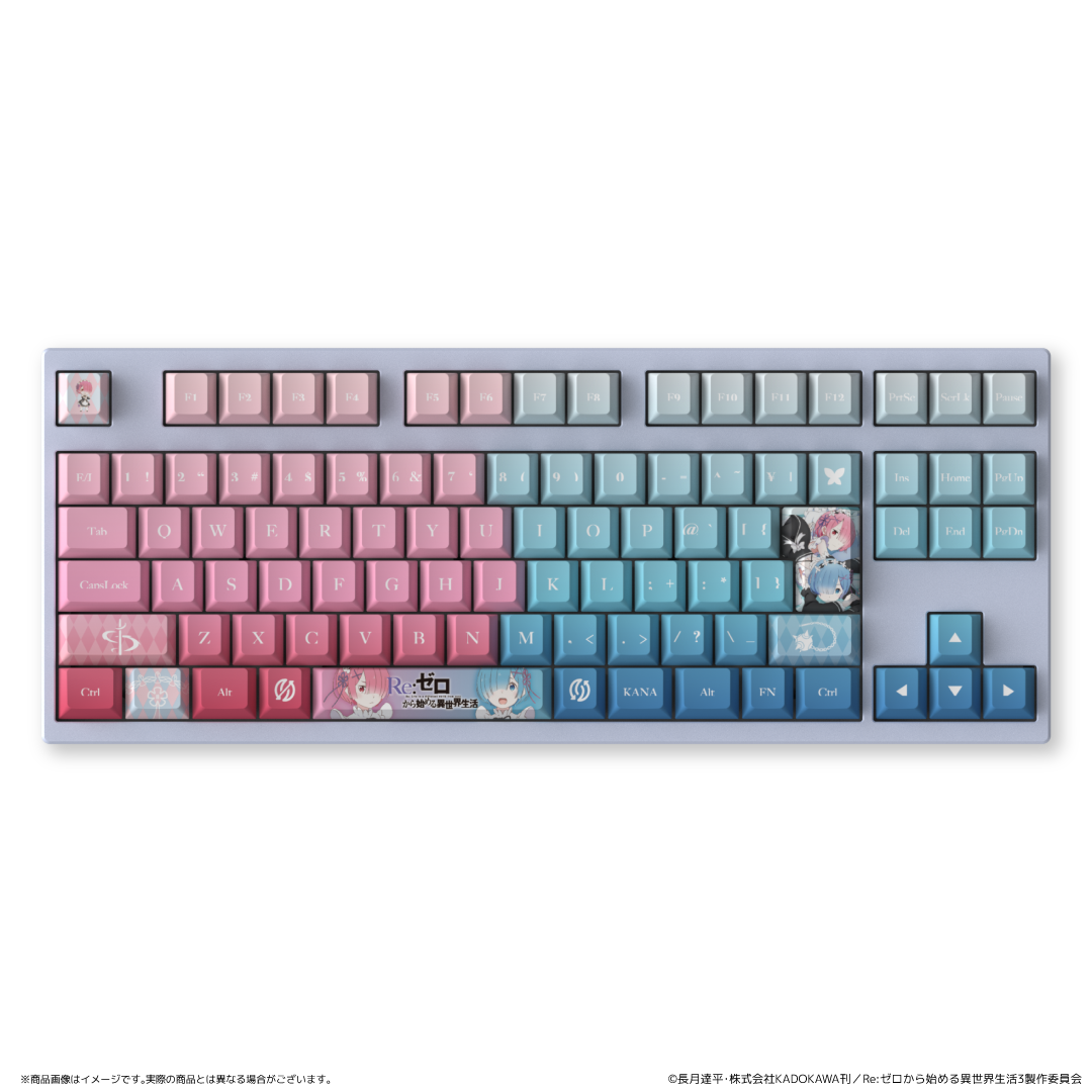 Re:ZERO -Starting Life in Another World | AMICIS Gaming Keyboard 80HE Japanese keyboard layout  Ram&Rem Edition