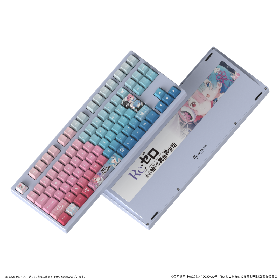 Re:ZERO -Starting Life in Another World | AMICIS Gaming Keyboard 80HE Japanese keyboard layout  Ram&Rem Edition