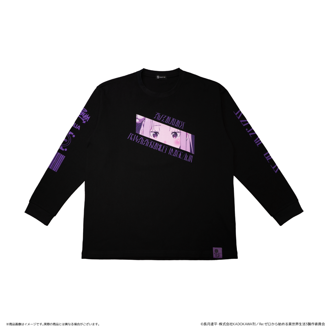 Re:ZERO -Starting Life in Another World | AMICIS Emilia Long Tshirt Black