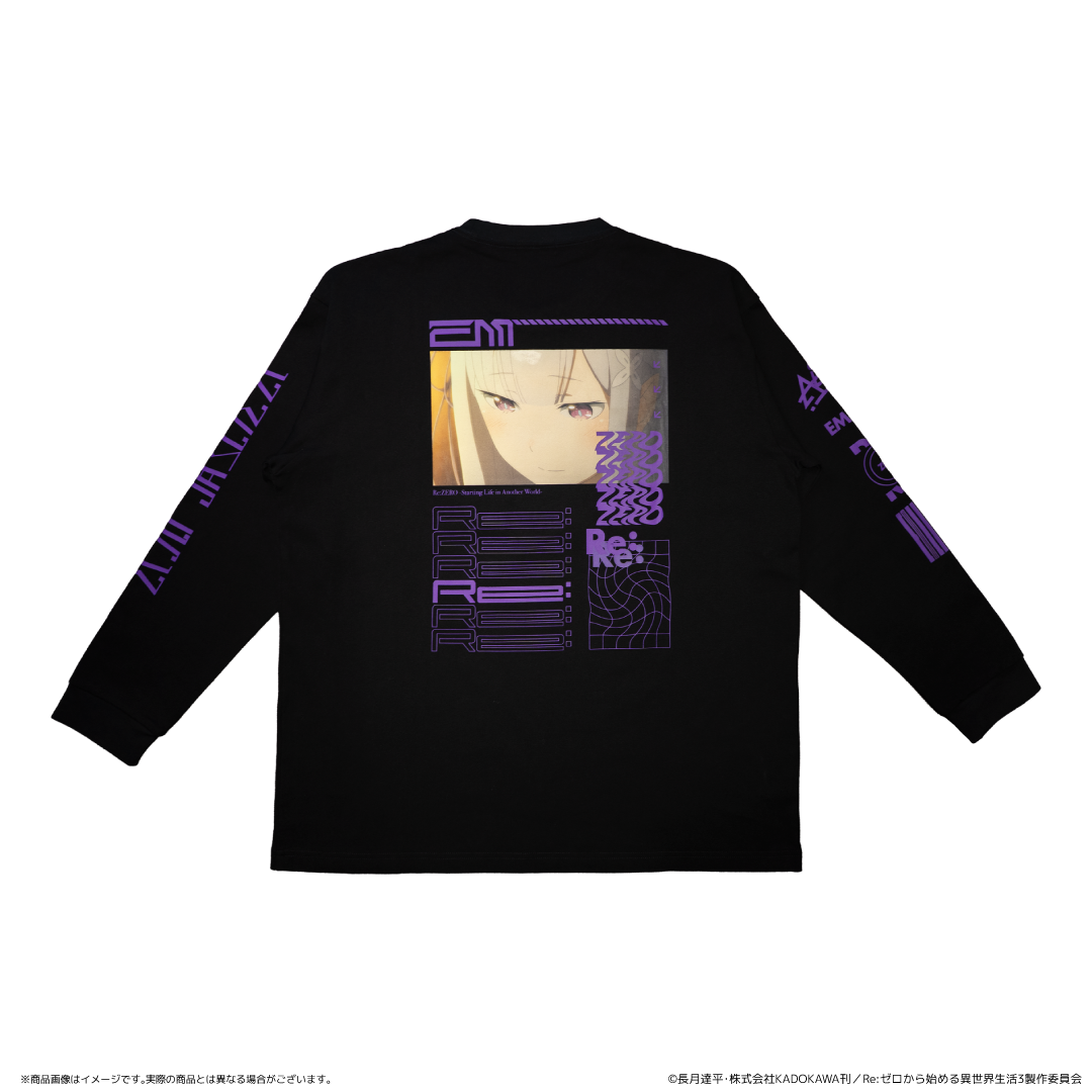 Re:ZERO -Starting Life in Another World | AMICIS Emilia Long Tshirt Black