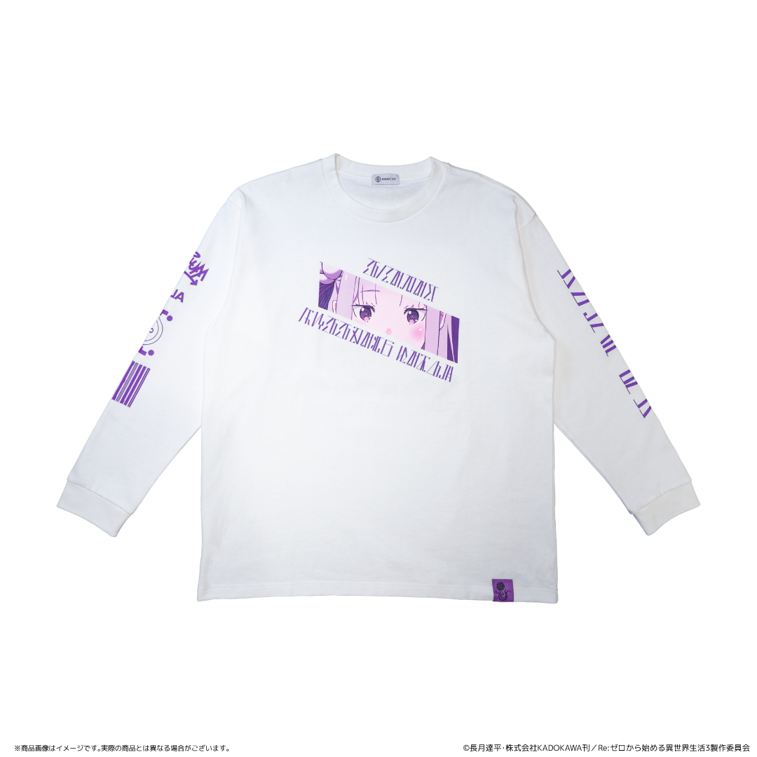 Re:ZERO -Starting Life in Another World | AMICIS Emilia Long Tshirt White