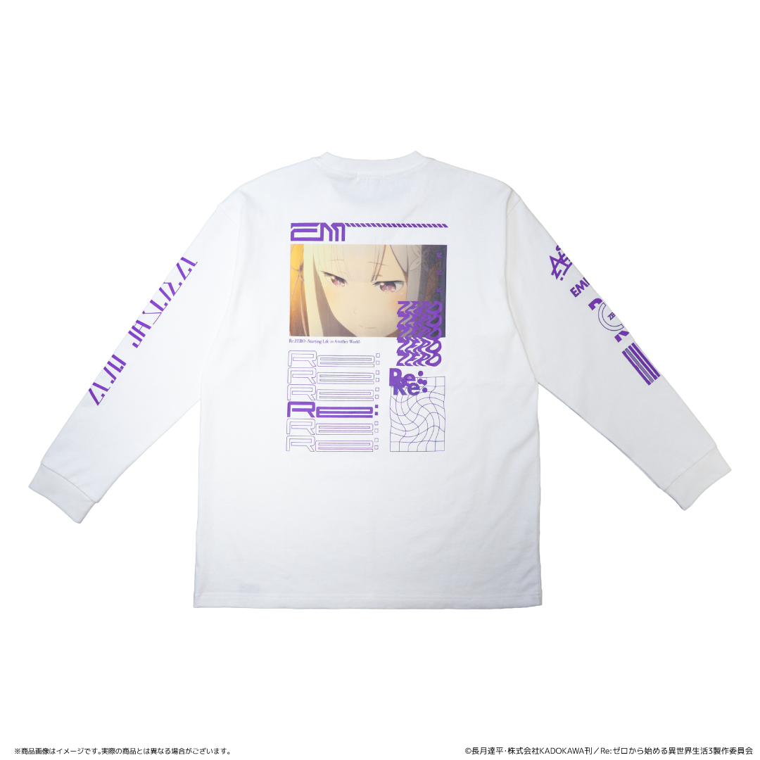 Re:ZERO -Starting Life in Another World | AMICIS Emilia Long Tshirt White