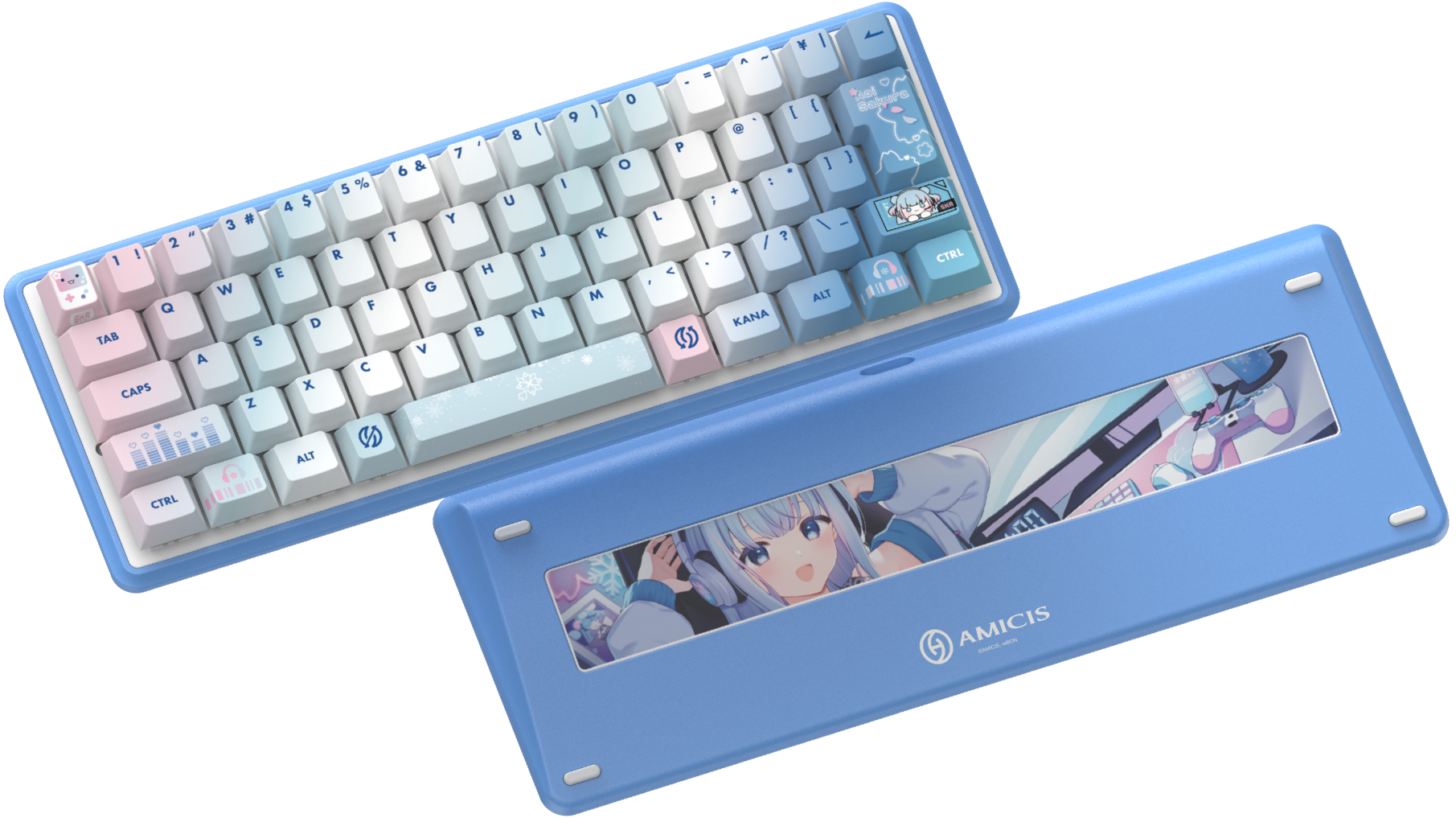 碧依さくら × AMICIS ゲーミングキーボード 60HE V2 日本語配列