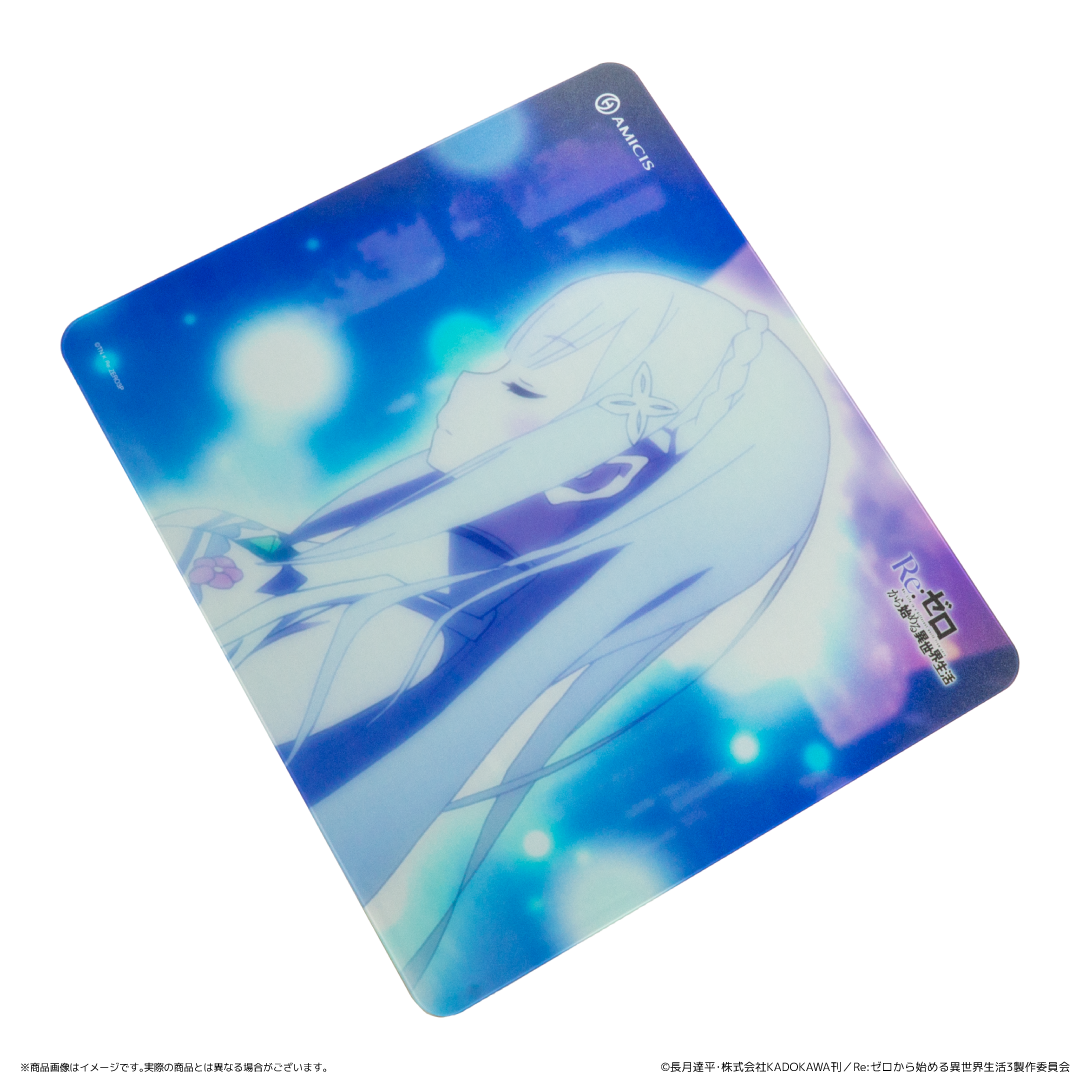 Re:ZERO -Starting Life in Another World | AMICIS Glass Mouse Pad Emilia Edition